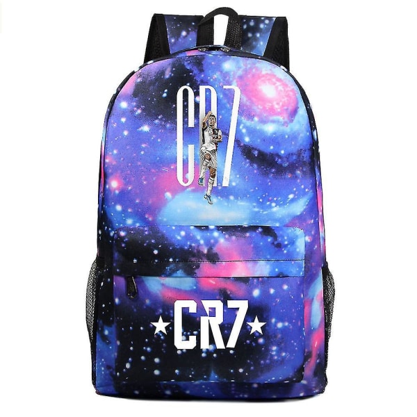 Cr7 Canvas ryggsäck för studenter, pojkar, flickor - resväska, skolväska, tonåringar Laptop Dragkedja Mochilas 9