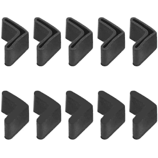 20 stk 30 mm X 30 mm L-formet svart gummijernkapper Møbel Føtdeksler-Superb