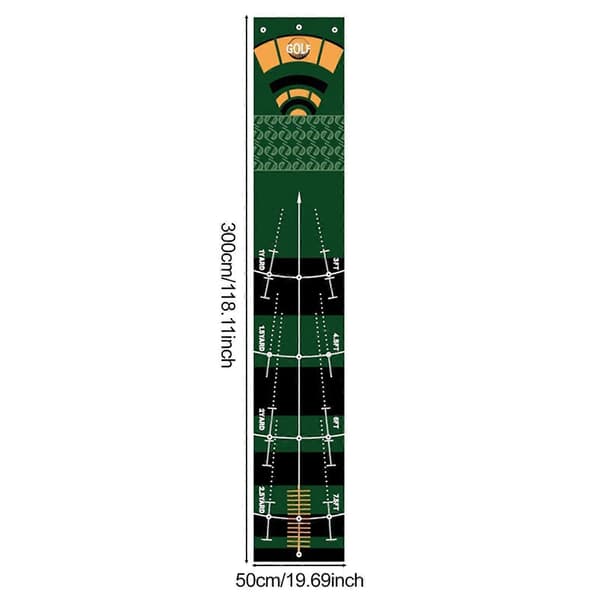 Golf Putting Måtte Polyester Anti-skrid Indendørs Træner D 300cm