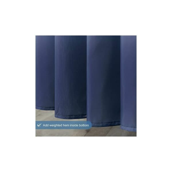 1 st mögelresistent duschdraperi maskintvättbart tyg litet baddraperi vattentät polyestertextil marinblå gradient 90x180cm Blue