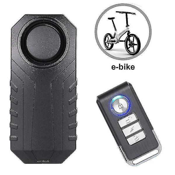 Cykellarm, stöldskyddsenhet kompatibel med motorcykelfordon med fjärrkontroll, 113db Super Loud (1-pack)
