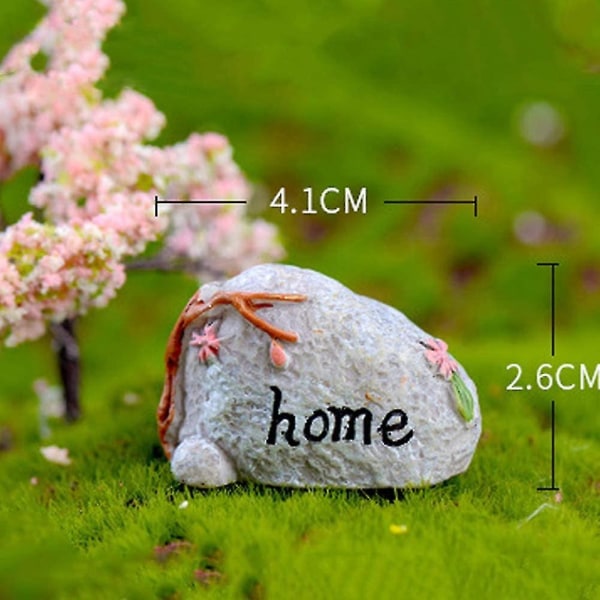Miniatyr Fairy Garden Stone 4 st Trädgårdsfigurer Mikro Landskapsdekoration Växtkrukor Ornament