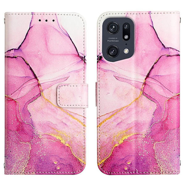 Taske til Oppo Find X5 Pro Cover Wallet Marmor Magnetic Læder Taske C1