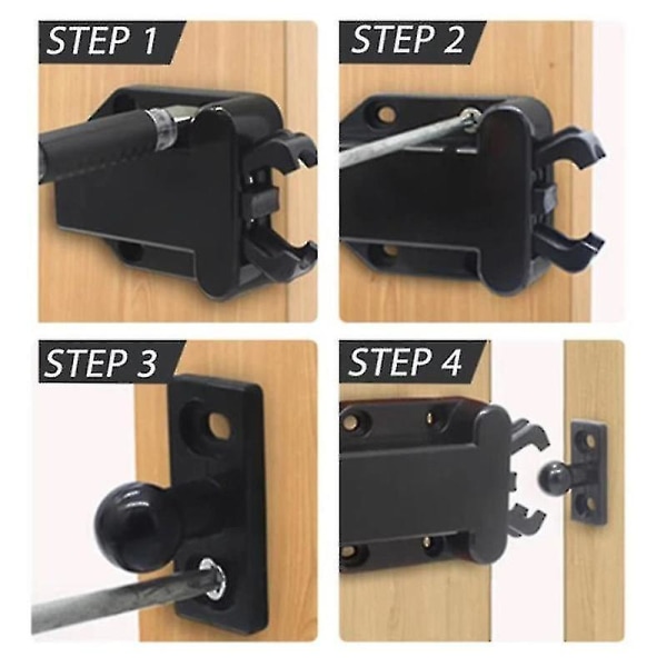 Rion 4/6 Push To Open Door Lock Köksskåp Touch Spärr Frigöring Låda Skåp Hfmqv White
