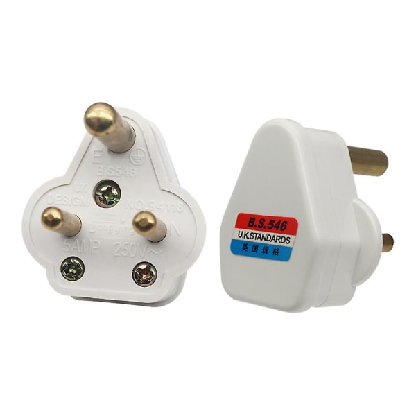 5 Amp runde benstik Netstik 3 pinde lysstik til scenebelysning Lampe (sort 5 stk) (a-1b) White 10