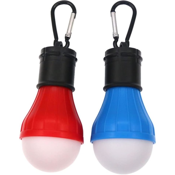 Campinglys 2 Pack Portable Led Telt Lantern Bulb Lights Batteridrevet Lampe Gave
