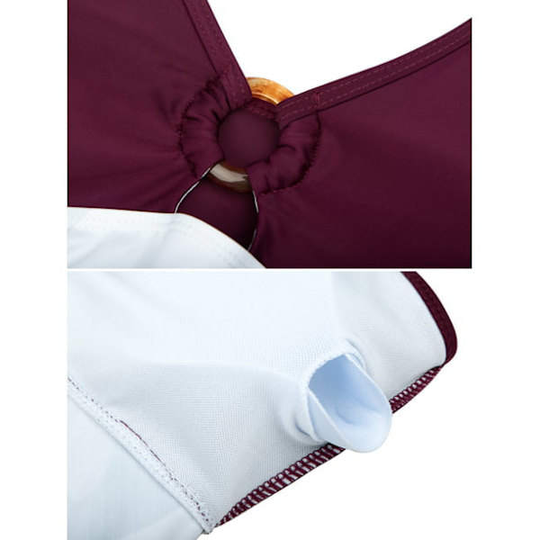 Damkläder för magkontroll Modest Flowy Tankini Baddräkter Tvådelade Nyckelhålsbaddräkter Baddräkter för kvinnor