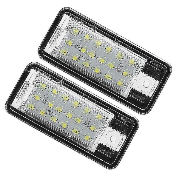 Bil LED Nummerplate Lys Lampe Hvit Kompatibel - A3 S3 8p A4 B6 B7 A5 A6 4f Q7 A8 S8 C6