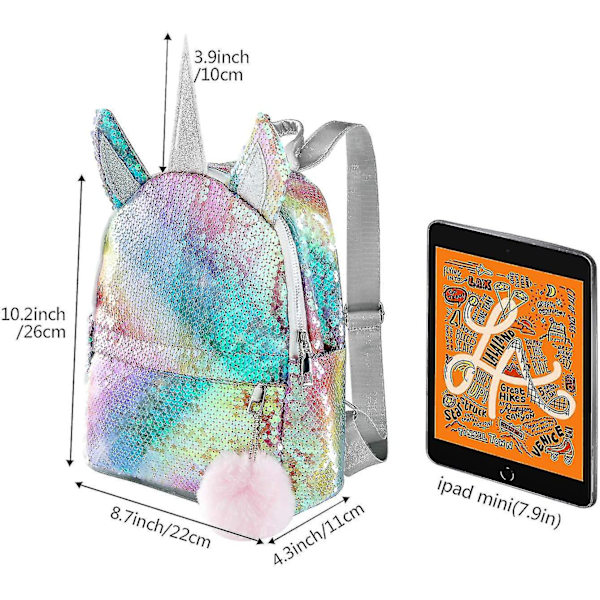 Tjejer Paljetter Ryggsäck, Unicorn Ryggsäck Tjej Paljetter Skolväska För Tjejer,mode Och Slitstark Reseryggsäck För Barn,Flickor Style1