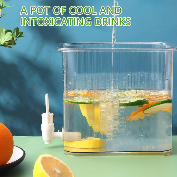 Kylskåp Vattendispenser med kran 3,5L Plastbehållare Home Te Juice