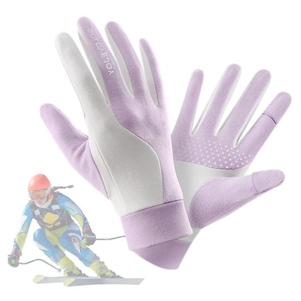 Vinterhandsker Termiske Tykke Snehandsker Termiske Skihandsker Touchscreen Vinterhandsker Touchscreen Anti-skrid Finger Åbne Handsker Black