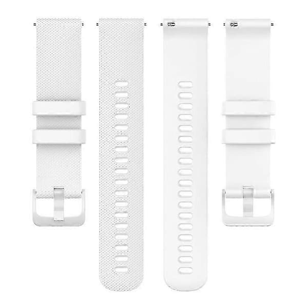 18mm ruudukkoinen silikoniranneke GarminActive S:lle White