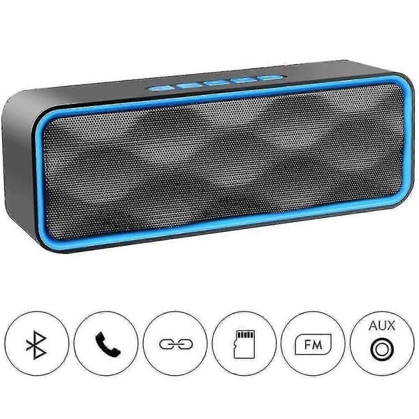 Bærbar trådløs Bluetooth-højttaler til udendørs brug (rød)