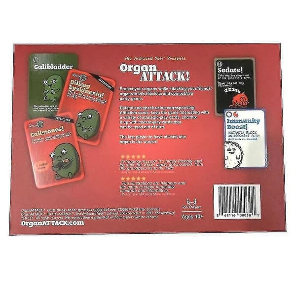 Organ Attack lautapeli perheille, 2-6 pelaajaa-FD-