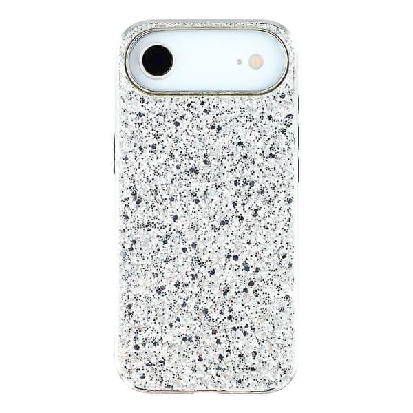 Kompatibelt skal för iPhone 17 Air TPU + PC med glittrig baksida Silver