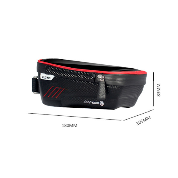 Hårt skal cykelväska mountainbike front beam bag gränsöverskridande ridutrustning red