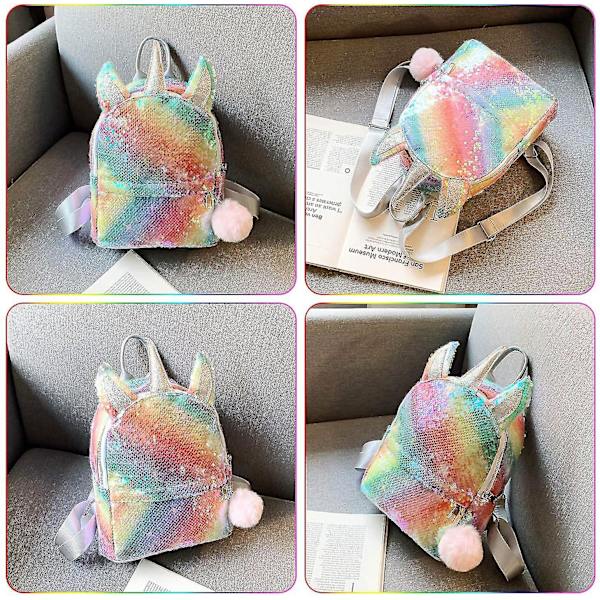 Tjejer Paljetter Ryggsäck, Unicorn Ryggsäck Tjej Paljetter Skolväska För Tjejer,mode Och Slitstark Reseryggsäck För Barn,Flickor Style1