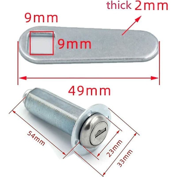 Extra lång kamlås med nyckelkod 8025, 2\" väderbeständig Rv-lås, tjocka lådor och fackdörrar, ersätter Ch751-lås.