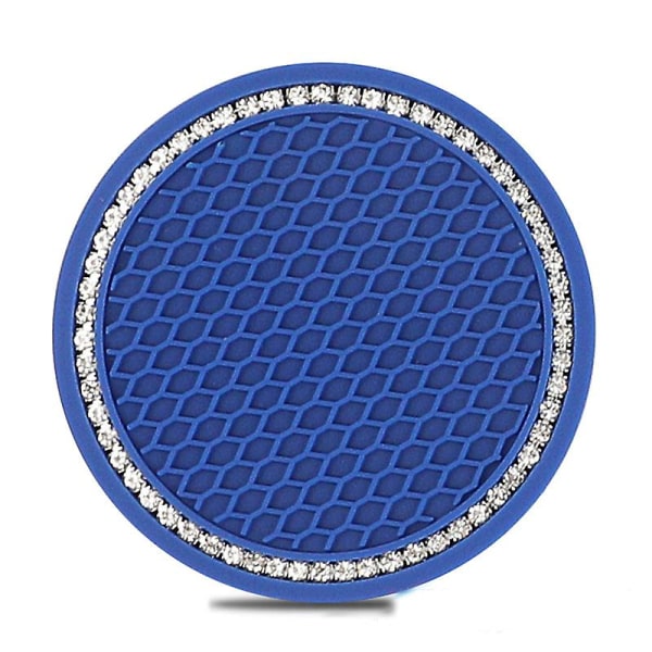 Auton Coaster Water Cup Pullonpidike Liukumaton Pad Matt Silikageeli Vedenpitävä Sisustukseen Auton muotoilutarvikkeet| | Blue White Diamond 1