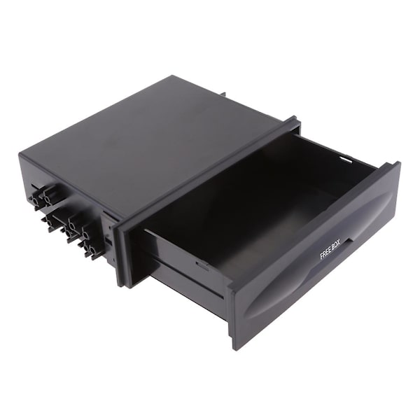 Universal Single Double Din Radio Pocket Bil Drikkekopholder Opbevaringsboks Organizer Bil Front Kopholdere Drikkeflaskeholder - Drikkeholdere Double