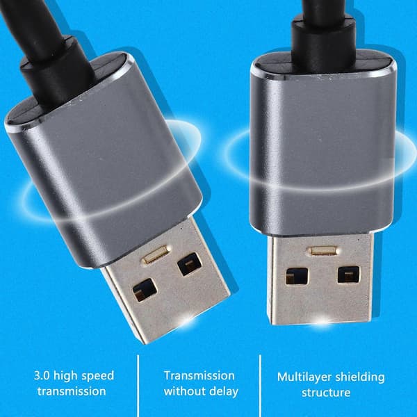 USB 3.0-kabel USB han til han-kabel Dobbeltendet USB-ledning Datakabel til computer