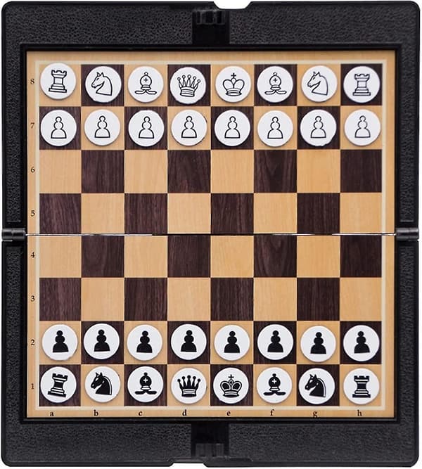 Foldbart magnetisk skakspil, Lmell Mini Pocket Student Fun Chess, Lmell Wallet Appearance Gave