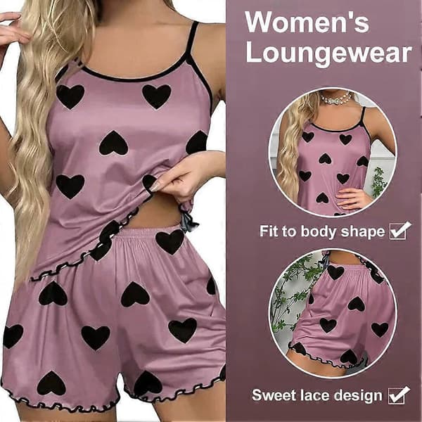 Dam Satin Nattkläder Pyjamas Set Silke Långärmad Sovkläder☃ J0N3 Blue XXXL