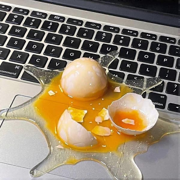 Ødelagt egg telefonstativ, ødelagt egg, knust egg, prank leketøy