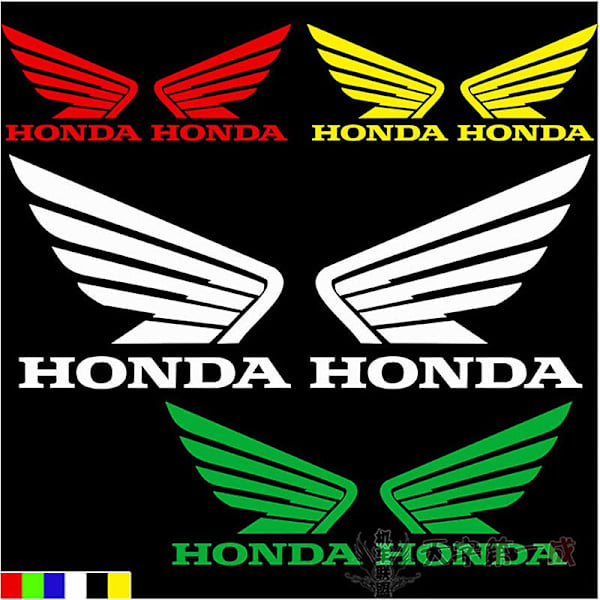 Reflekterende Motorsykkel-klistremerke For Honda Decal Moto Wing Dedikert Scooter-klistremerker Tank Emblem Motorsykkeldeler Bil Styling| | Silver