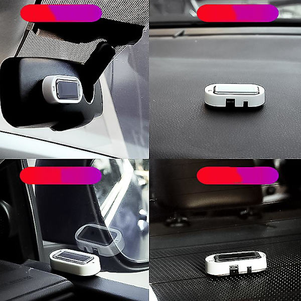 Bil Fake Security Light Led Solar Powered Simulert Dummy Alarm Trådløs Advarsel Anti Theft Forsiktig Lampe Blinkende Imitasjon| | 2