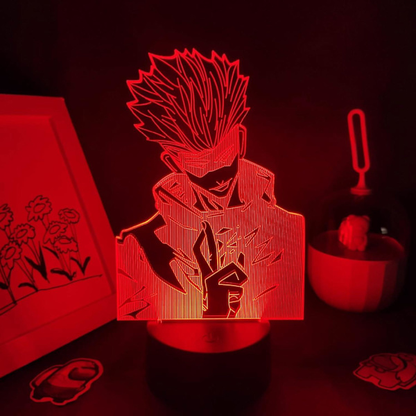 3d Illusion Led Natlys Jujutsu Kaisen Anime Figur Gojo Satoru Farverig Soveværelsesbord Dekoration Manga Fødselsdagsgave Pxjd