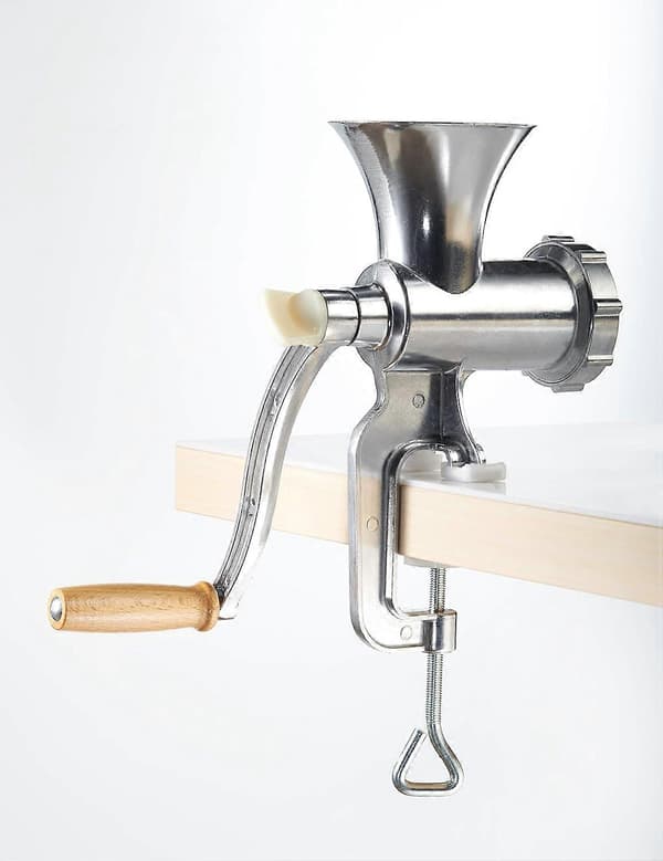 GSW 588423 Kødhakker Aluminium Størrelse Nr. 8 med Pasta-tilbehør og Støder
