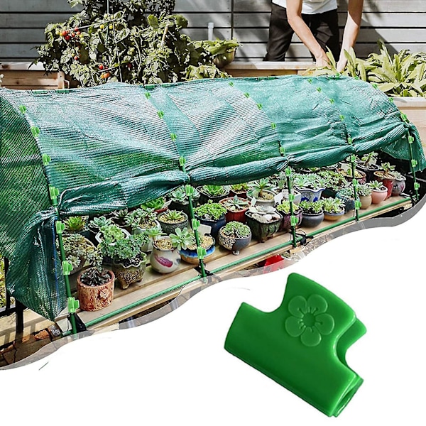 100st Växthusklämma Shading Nätstång Växthusklämma förlängningsstöd