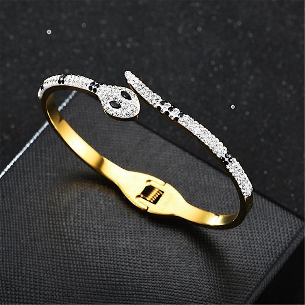 Snake armbånd åpning Justerbar håndledd armring gaver Gold