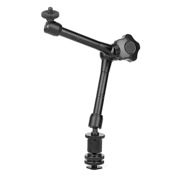 Magic Arm 11\" Ledad Arm Magic Friction Arm Justerbar med Blixtskofäste & 1/4\" Stativskruv för DSLR Kamera Monitor LED LCD-lampor DV Monitor