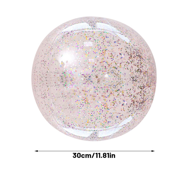 Beach Ball Pool Leker Baller Giant Confettis Glitrer Oppblåsbar Clear Beach Ball A One Size