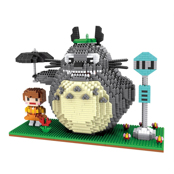 Totoro Barnpussel Pussel Små partiklar Byggsten Leksaker Antal 2000+