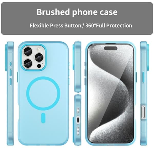 iPhone 16 Pro Max Kuori MagSafe Ohut Matta Sininen