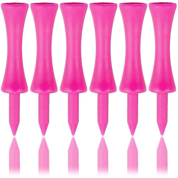57mm rosa plast golf tees 100-pakning