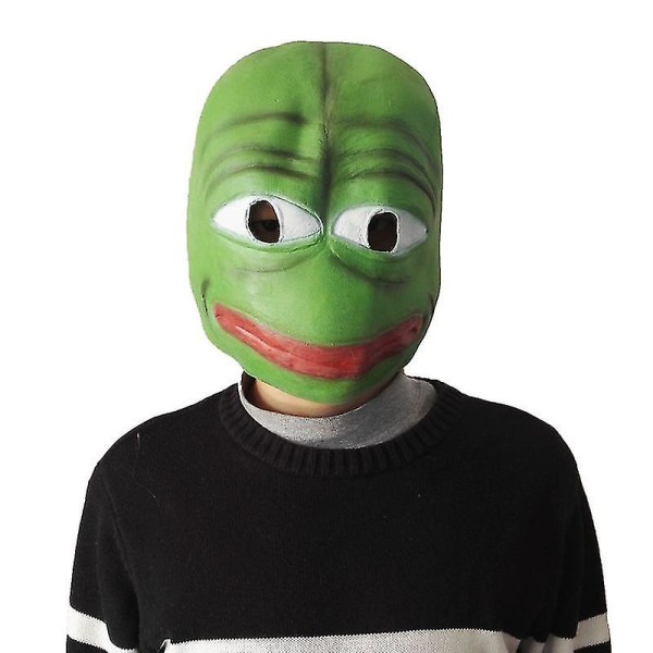 Cartoon Hot Pepe The Sad Frog Latex Mask Hot Selger Realistisk Full Head Carnival Mask Feiringer Fest Cosplay
