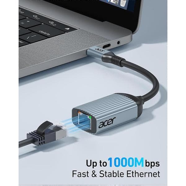 USB C til Ethernet-adapter, RJ45 til Type C Ethernet-konverter (Thunderbolt 3/4-kompatibel), 1 Gbps aluminium USB-C LAN-adapter