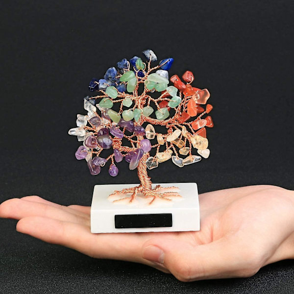 Ensiluokkainen luonnollinen elämänpuu chakra-kristallipuu, jolla on parantavia ominaisuuksia - Bonsai Feng Shui -rahapuun parantaminen ja onnea