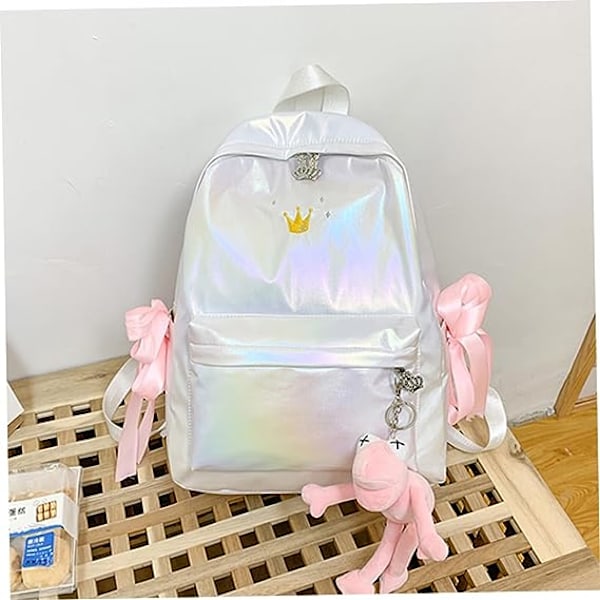 Ryggsäckar Vit Ryggsäck Reseryggsäck Nylon Mode Studentryggsäck Studentväska Studentväska Stor kapacitet Mori Department Nylon Vit White