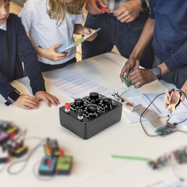 0-9999 Ohm enkel modstandskasse præcision variabelt årtis modstand undervisningsinstrument