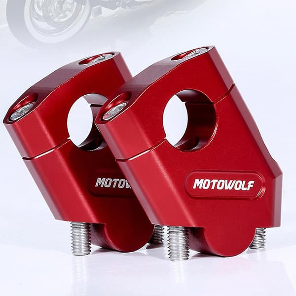 28 mm 22 mm styrklemme motorcykelstyr riser montering til Honda - holdbar Red