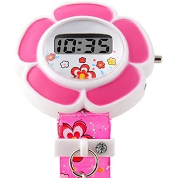 watch, söt nyhet blomform digital watch tid, watch för barn flickor småbarn