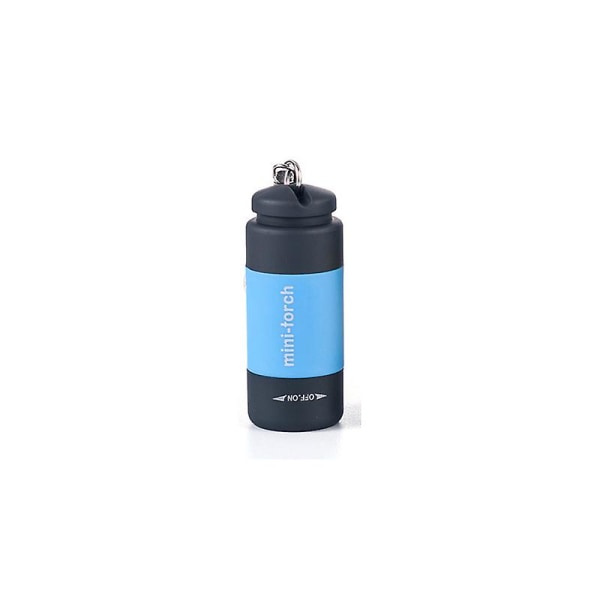 USB Genopladelig Mini Nøglering Lomme Lommelygte Led Bærbar Udendørs Lommelygte Lampe Vandtæt Lommelygte Lommelygte Nøgleringe| | Blue