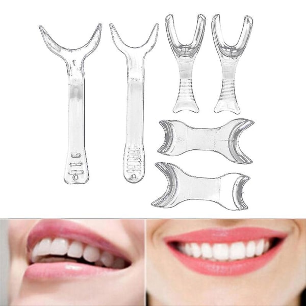 6stk Dental Lip Retractor Ortodontisk Dobbelthode Munnåpner Fotografering