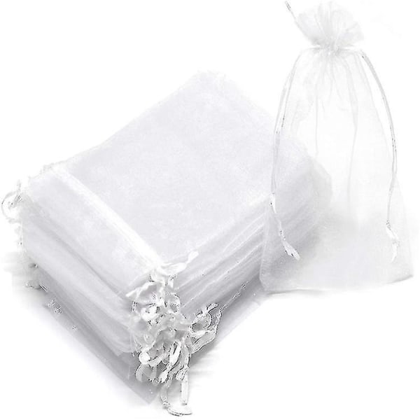 Bunch Protection Bag Grape Fruit Organza Bag med snøring gir total beskyttelse White(100PCS) 20x30CM