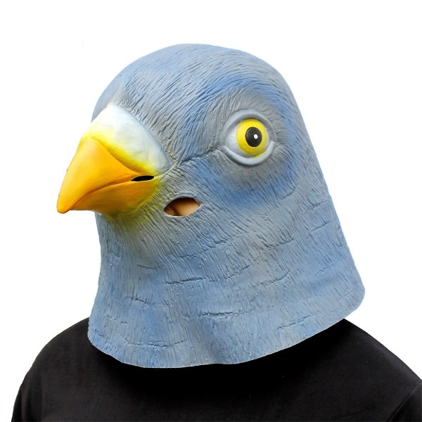 Uhyggelig fest Deluxe nyhed Halloween kostume Fest Latex Dyrehovedmaske Pigeon